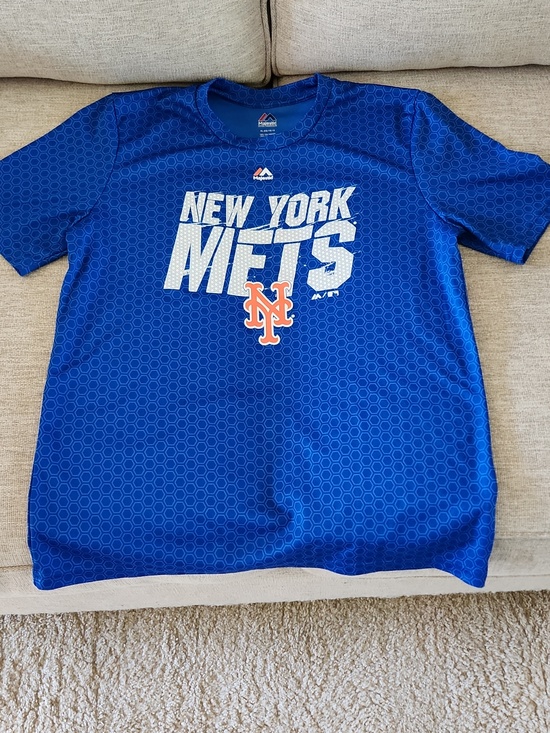 Majestic Other - MLB NY Mets Short Sleeve Shirt Youth Size XL (18-20)
